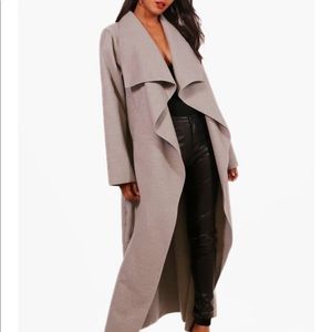 Maxi waterfall belted maxi coat.  Brand new